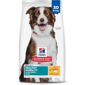 Hill’s Science Diet Healthy Mobility Large Breed Adult Dry Dog Food 1-5, Quality Protein for Mobility & Joint Support, Chicken, Brown Rice, & Barley, 30 lb. Bag