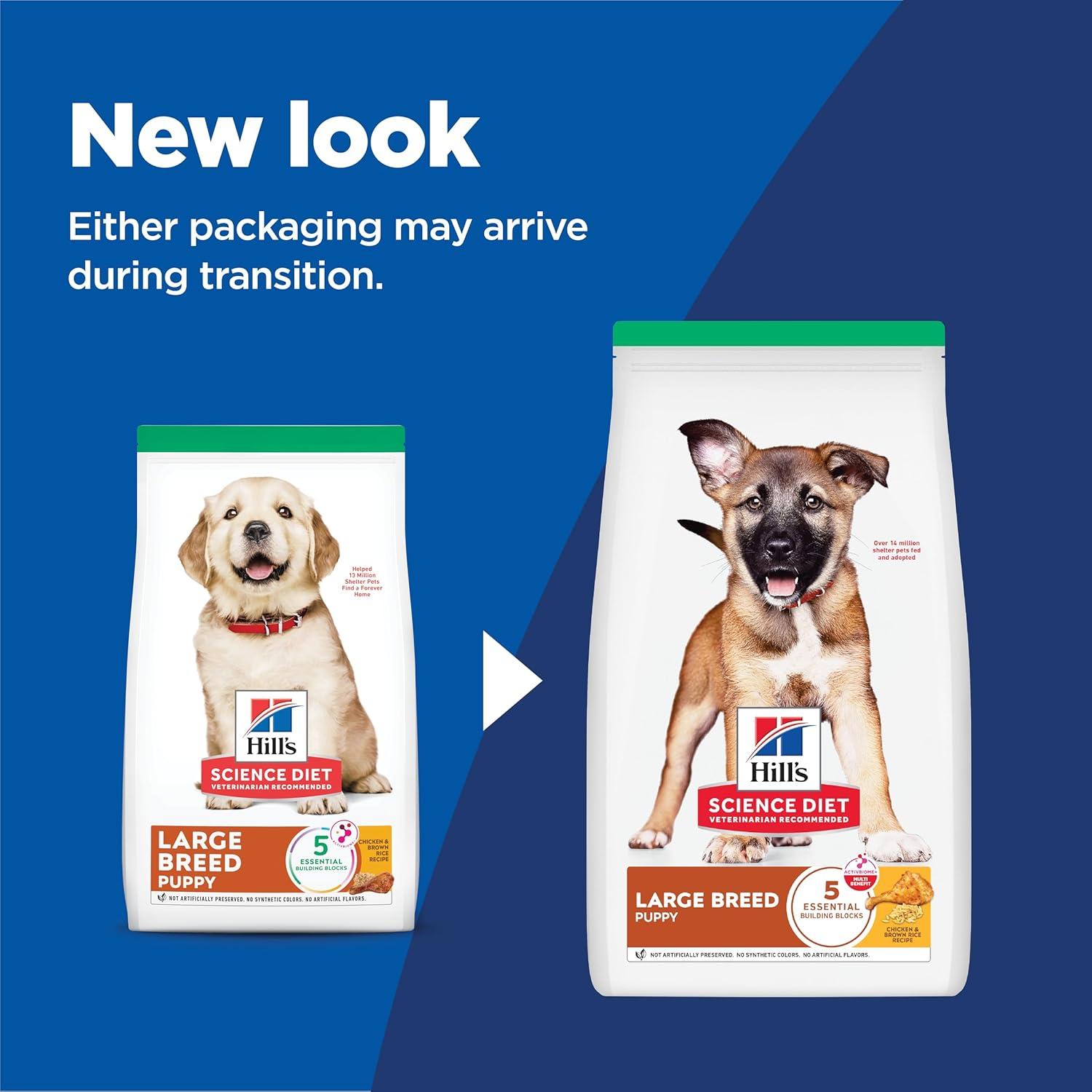 imageHills Science Diet Large Breed Puppy Food DHA to Support Healthy Development Chicken amp Brown Rice Dry Dog Food 275 lb BagChicken Brown Rice