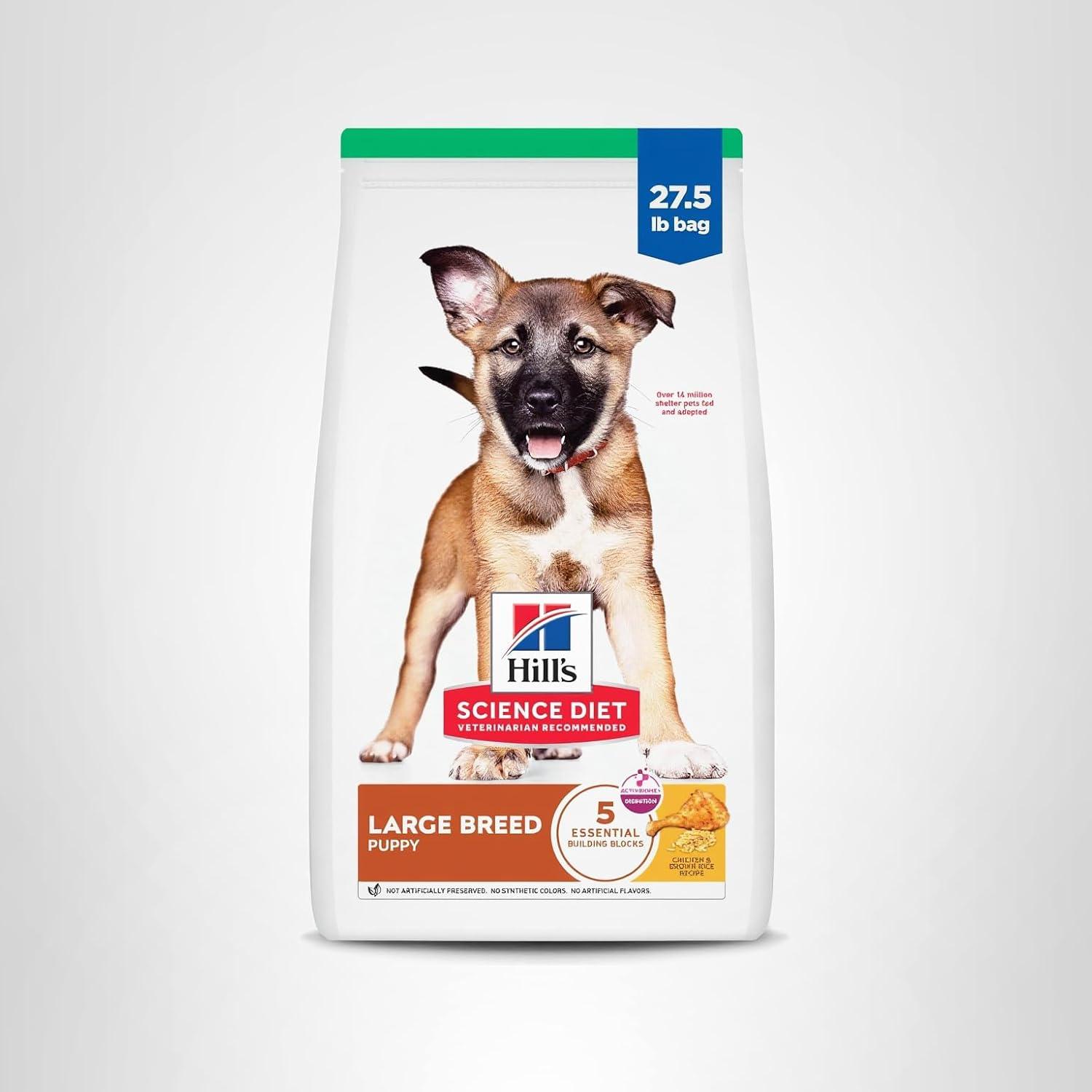 imageHills Science Diet Large Breed Puppy Food DHA to Support Healthy Development Chicken amp Brown Rice Dry Dog Food 275 lb BagChicken Brown Rice