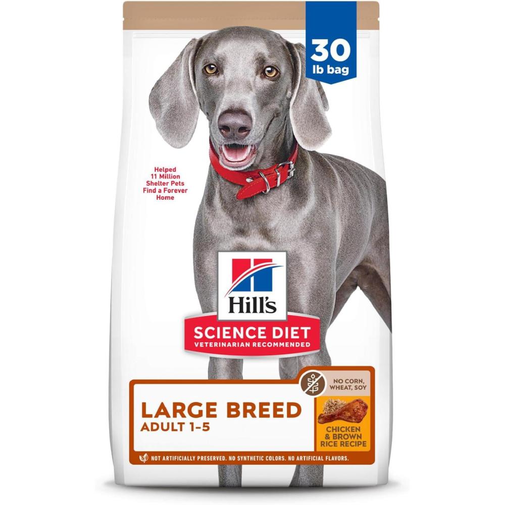 imageHills Science Diet Large Breed Adult Dry Dog Food 15 Quality Protein for Joint Support amp Lean Muscles No Corn Wheat Soy Chicken amp Brown Rice 30 lb Bag