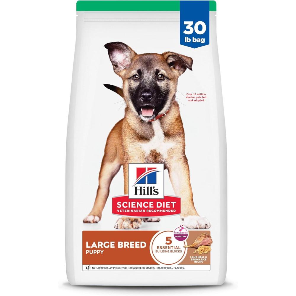 imageHills Science Diet Large Breed Puppy Food DHA to Support Healthy Development Chicken amp Brown Rice Dry Dog Food 275 lb BagLamb Brown Rice