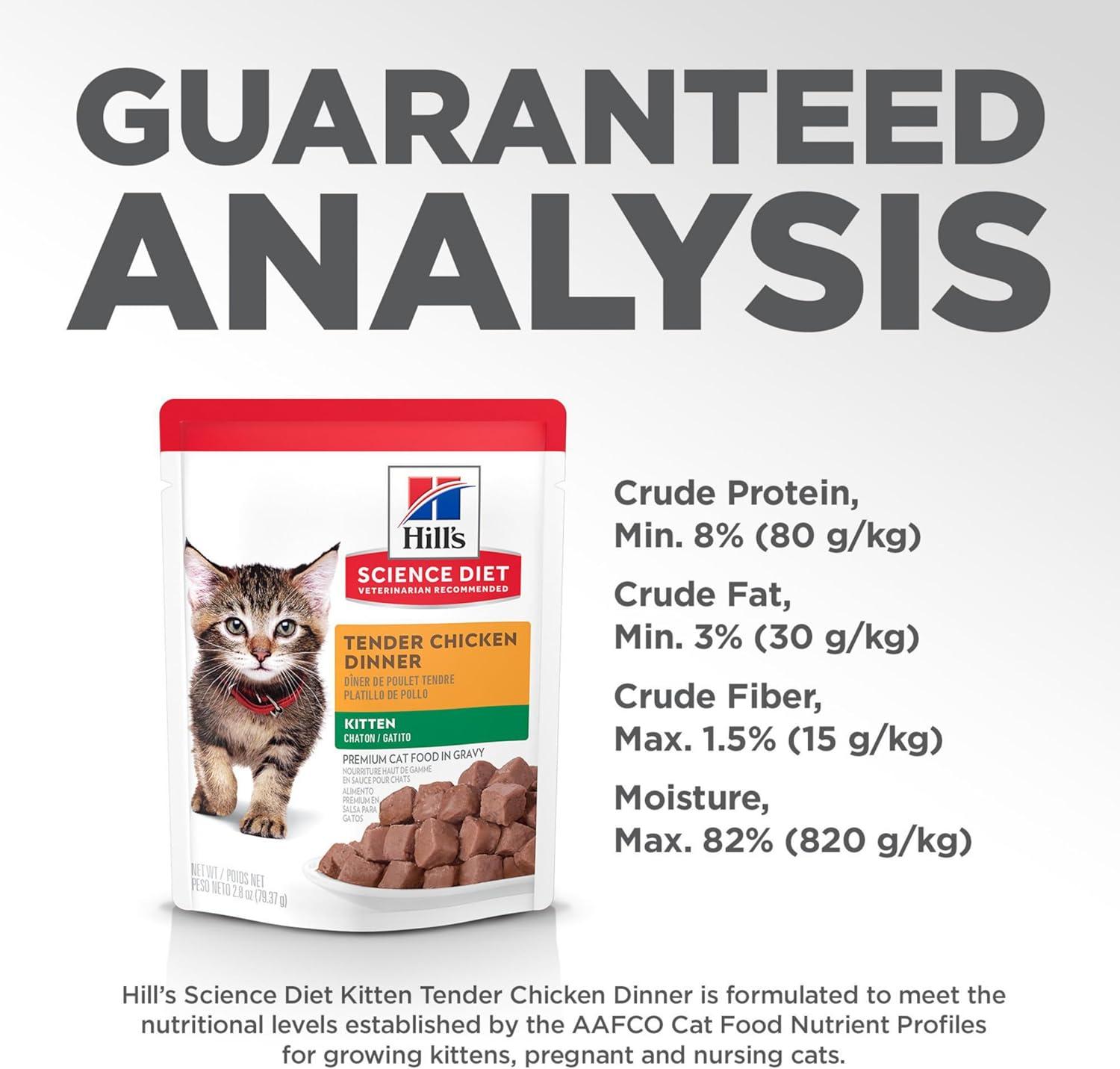 imageHills Science Diet Kitten Kitten Premium Nutrition Wet Cat Food Chicken amp Vegetables Stew 28 oz Pouch Case of 24Chicken Stew