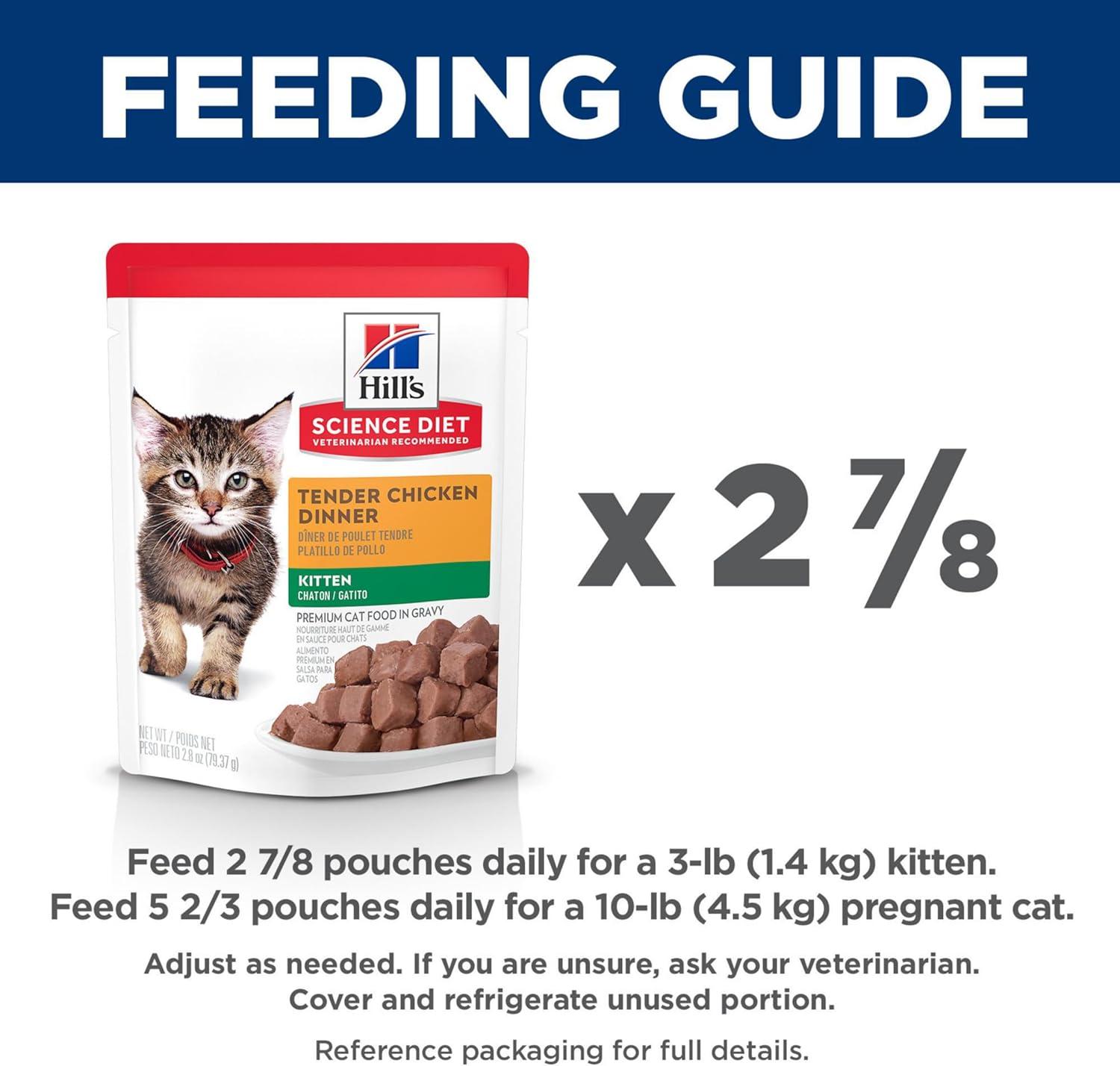 imageHills Science Diet Kitten Kitten Premium Nutrition Wet Cat Food Chicken amp Vegetables Stew 28 oz Pouch Case of 24Chicken Stew