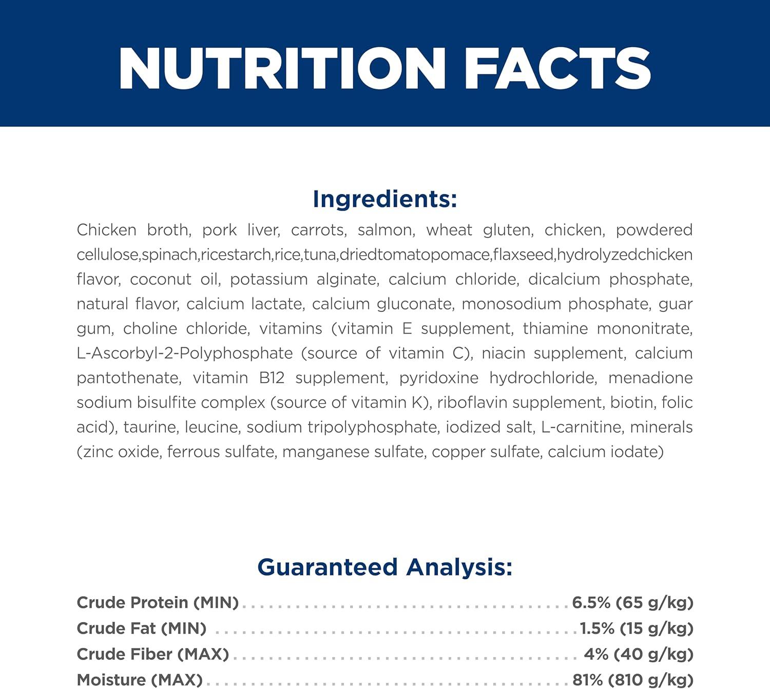 imageHills Science Diet Perfect Weight Adult 16 Weight Management Support Wet Cat Food Chicken amp Vegetables Stew 28 oz Pouch Case of 24Salmon Vegetables Stew