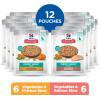 Hill’s Science Diet Perfect Weight, Adult 1-6, Weight Management Support, Wet Cat Food, Chicken & Vegetables Stew, 2.8 oz Pouch, Case of 24(Variety Pack: Chicken & Vegetables  Salmon & Vegetables Stew)