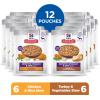 Hill’s Science Diet Sensitive Stomach & Skin, Adult 1-6, Stomach & Skin Sensitivity Support, Wet Dog Food, Turkey & Vegetables Stew, 2.8 oz Pouch, Case of 24(Variety Pack: Chicken  Turkey Stew)