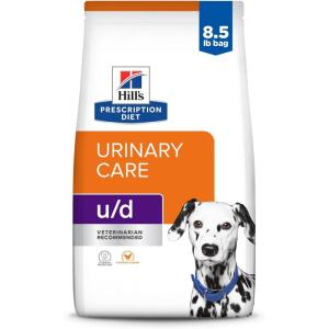 Hill’s Prescription Diet u/d Urinary Care Dry Dog Food, Veterinary Diet, 8.5 lb. Bag(Chicken)