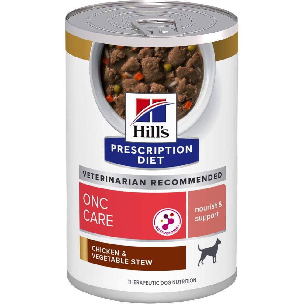 imageHills Prescription Diet ONC Care Wet Dog Food Chicken amp Vegetable Stew Veterinary Diet 125 oz Cans 12Pack