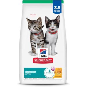 Hill’s Science Diet Indoor, Kitten, Easy Litter Box Cleanup, Dry Cat Food, Chicken Recipe, 3.5 lb Bag(Chicken)