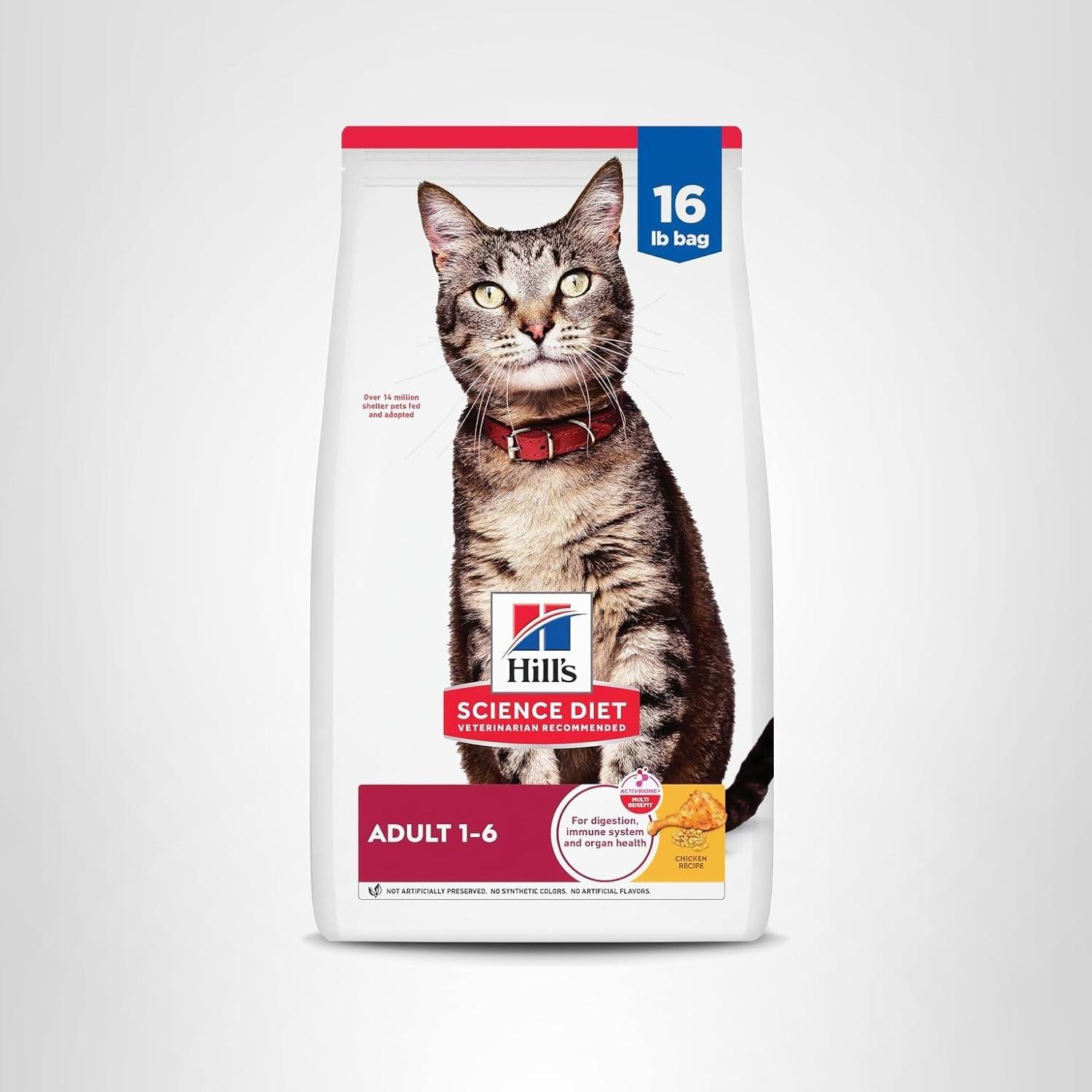 imageHills Science Diet Adult 16 Adult 16 Premium Nutrition Dry Cat Food Salmon amp Brown Rice 65 lb BagChicken