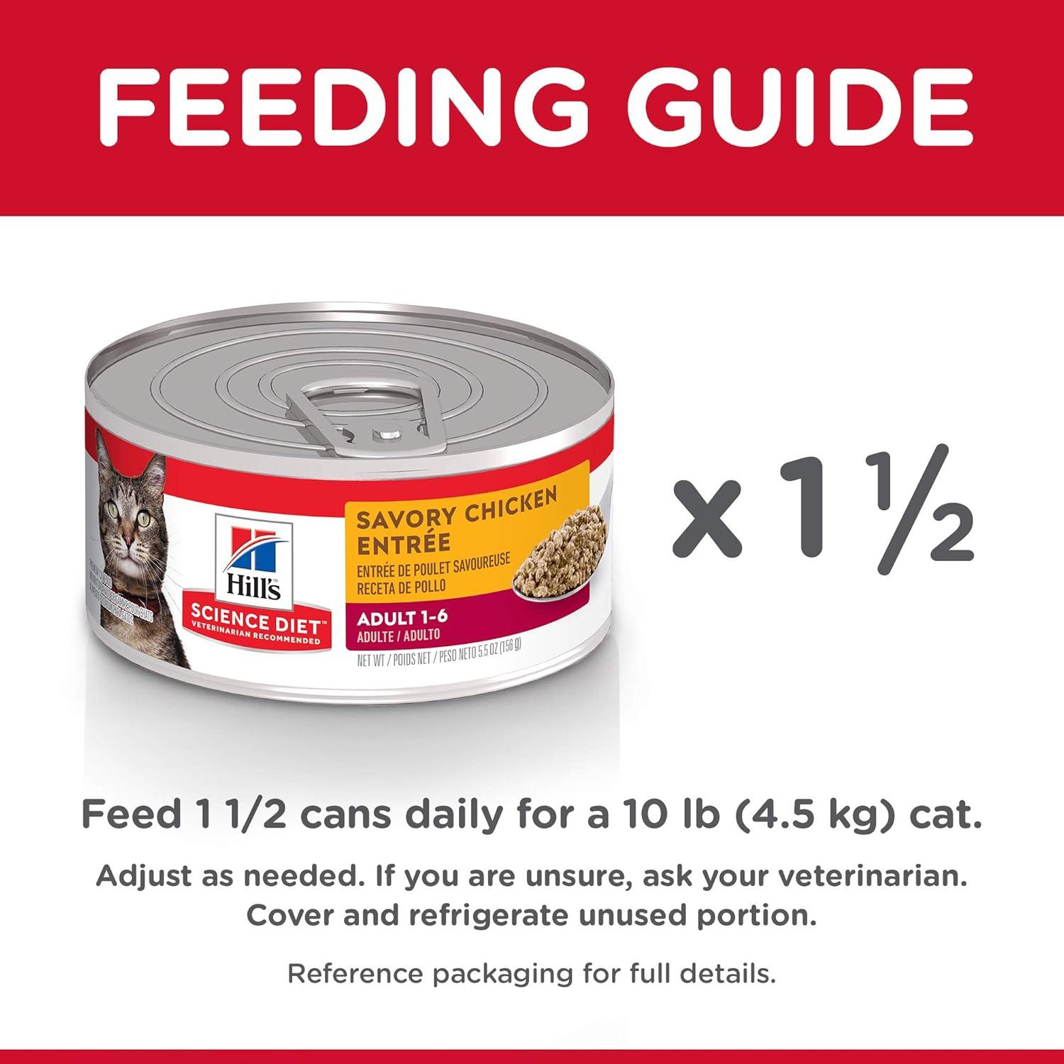 imageHills Science Diet Adult 16 Adult 16 Premium Nutrition Wet Cat Food Chicken Stew 55 oz Can Case of 24Chicken Minced