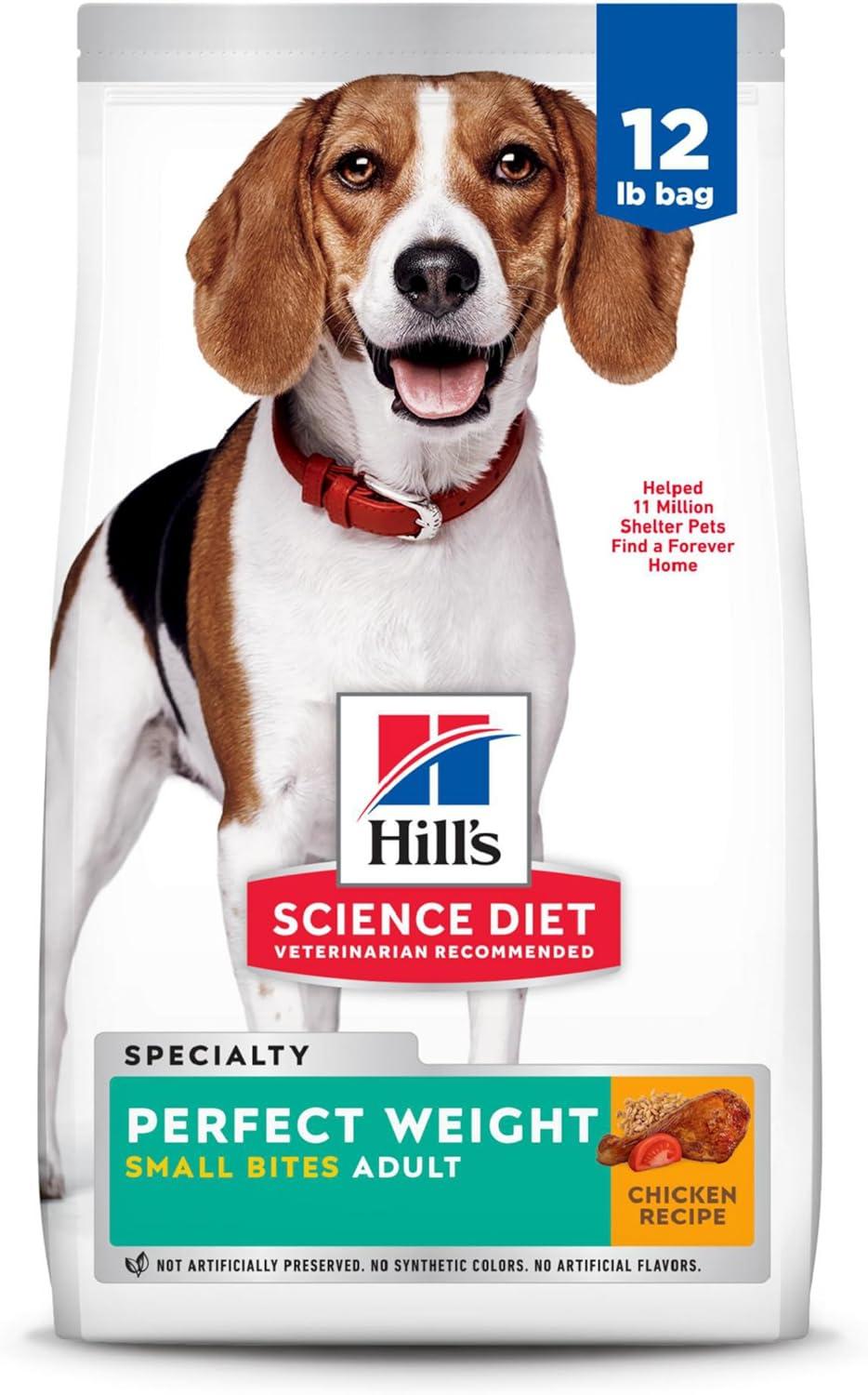 imageHills Science Diet Perfect Weight Adult 16 Weight Management Support Small Kibble Dry Dog Food Chicken Recipe 25 lb BagChicken
