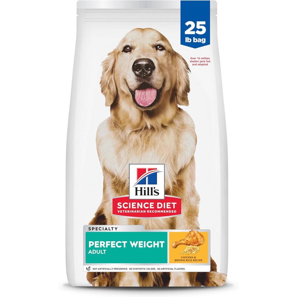 imageHills Science Diet Perfect Weight Adult 16 Weight Management Support Dry Dog Food Chicken amp Brown Rice 4 lb Bag25 Pound Pack of 1