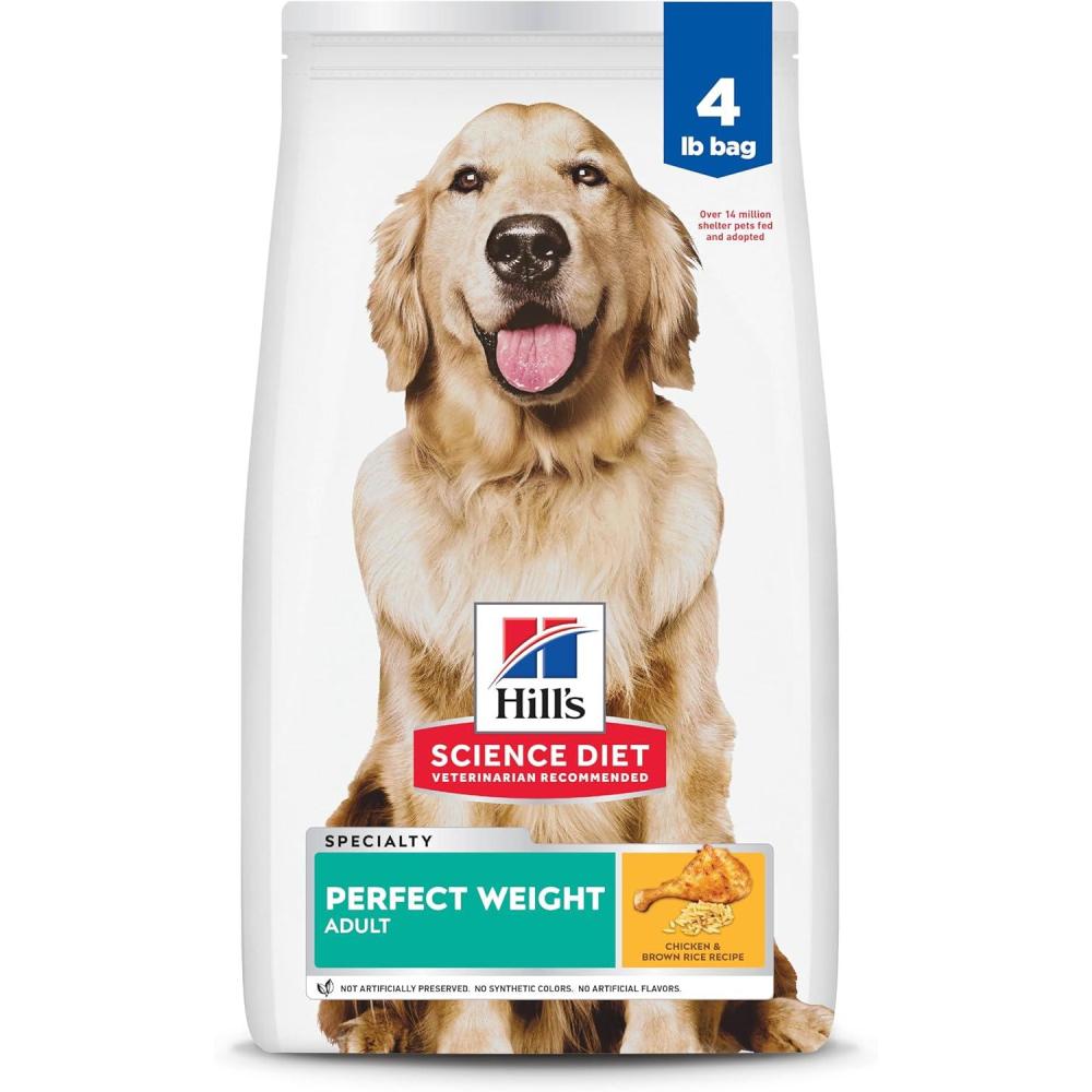 imageHills Science Diet Perfect Weight Adult 16 Weight Management Support Dry Dog Food Chicken amp Brown Rice 4 lb Bag4 Pound Pack of 1
