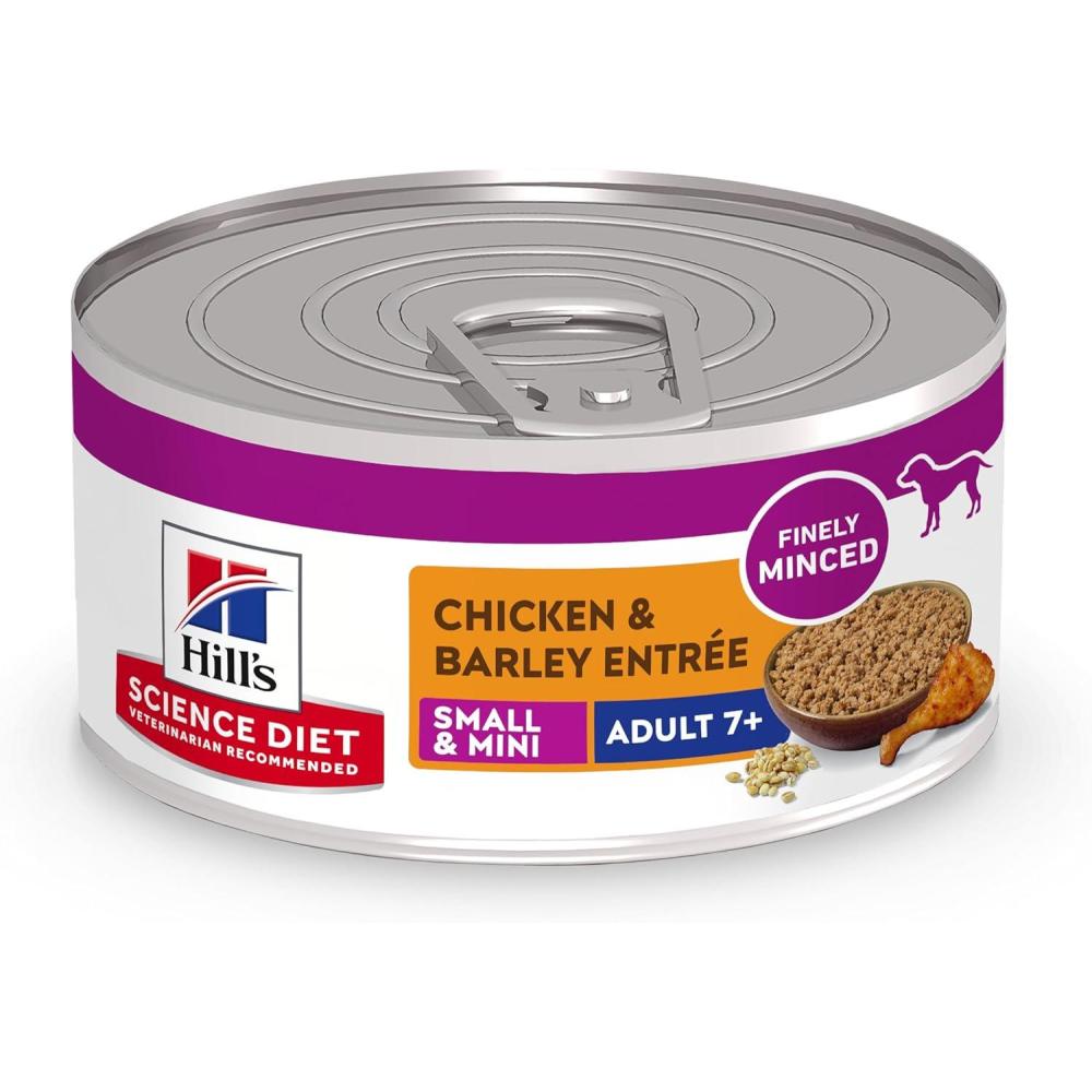 imageHills Science Diet Small amp Mini Senior Adult 7 Small amp Mini Breeds Senior Premium Nutrition Wet Dog Food Chicken amp Vegetables Stew 35 oz Tray Case of 12Chicken  Barley