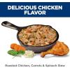 Hill’s Science Diet Healthy Cuisine, Senior Adult 7+, Senior Premium Nutrition, Wet Dog Food, Braised Beef, Carrots & Peas Stew, 12.5 oz Can, Case of 12(Roasted Chicken  Carrots & Spinach Stew)