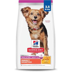 Hill’s Science Diet Perfect Digestion, Adult 1-6, Small & Mini Breeds Digestive Support, Dry Dog Food, Chicken & Brown Rice, 12 lb Bag(Chicken & Brown Rice)