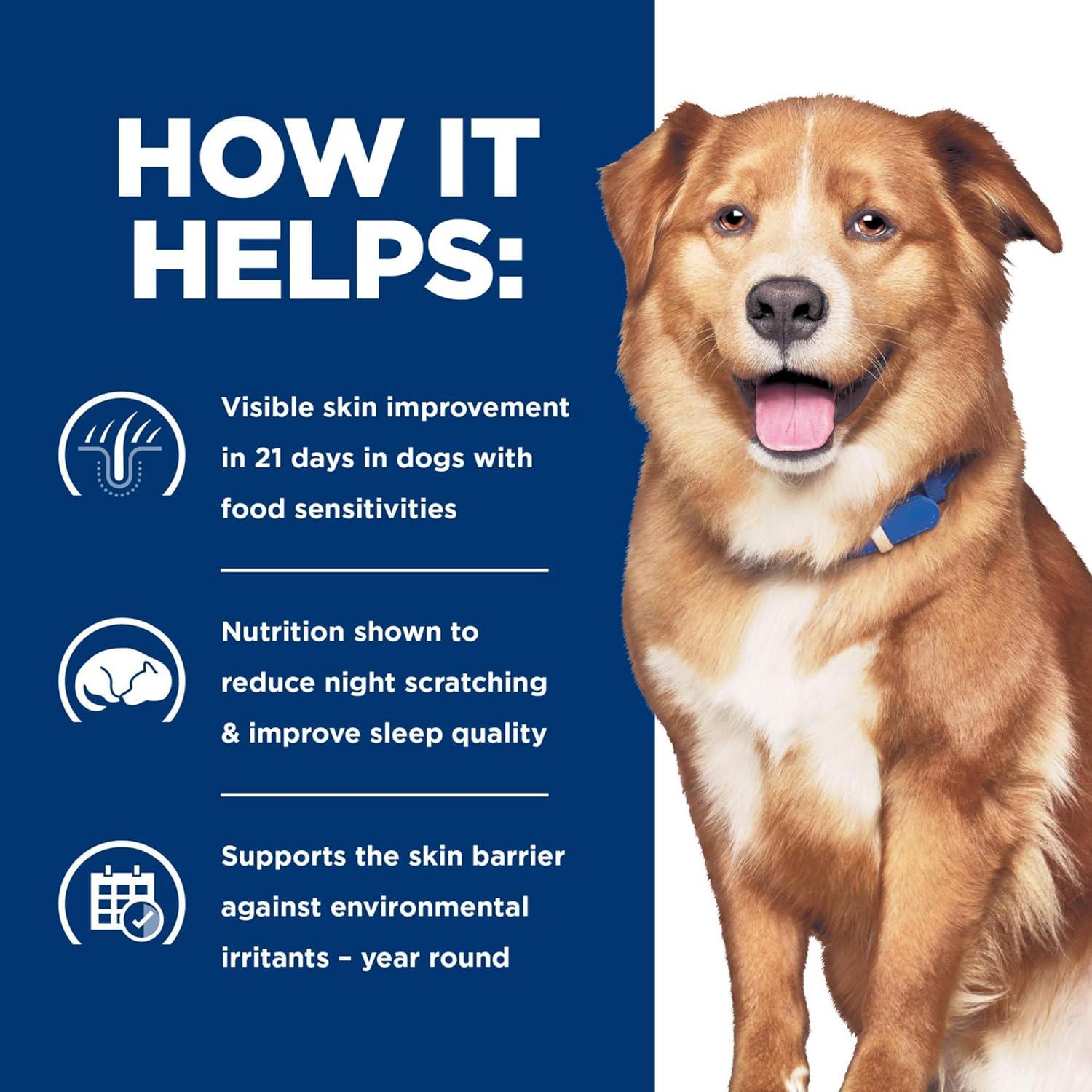 imageHills Prescription Diet Derm Complete Skin amp Food Sensitivities Dry Dog Food Rice amp Egg Recipe Veterinary Diet 24 lb Bag24 Pound Pack of 1