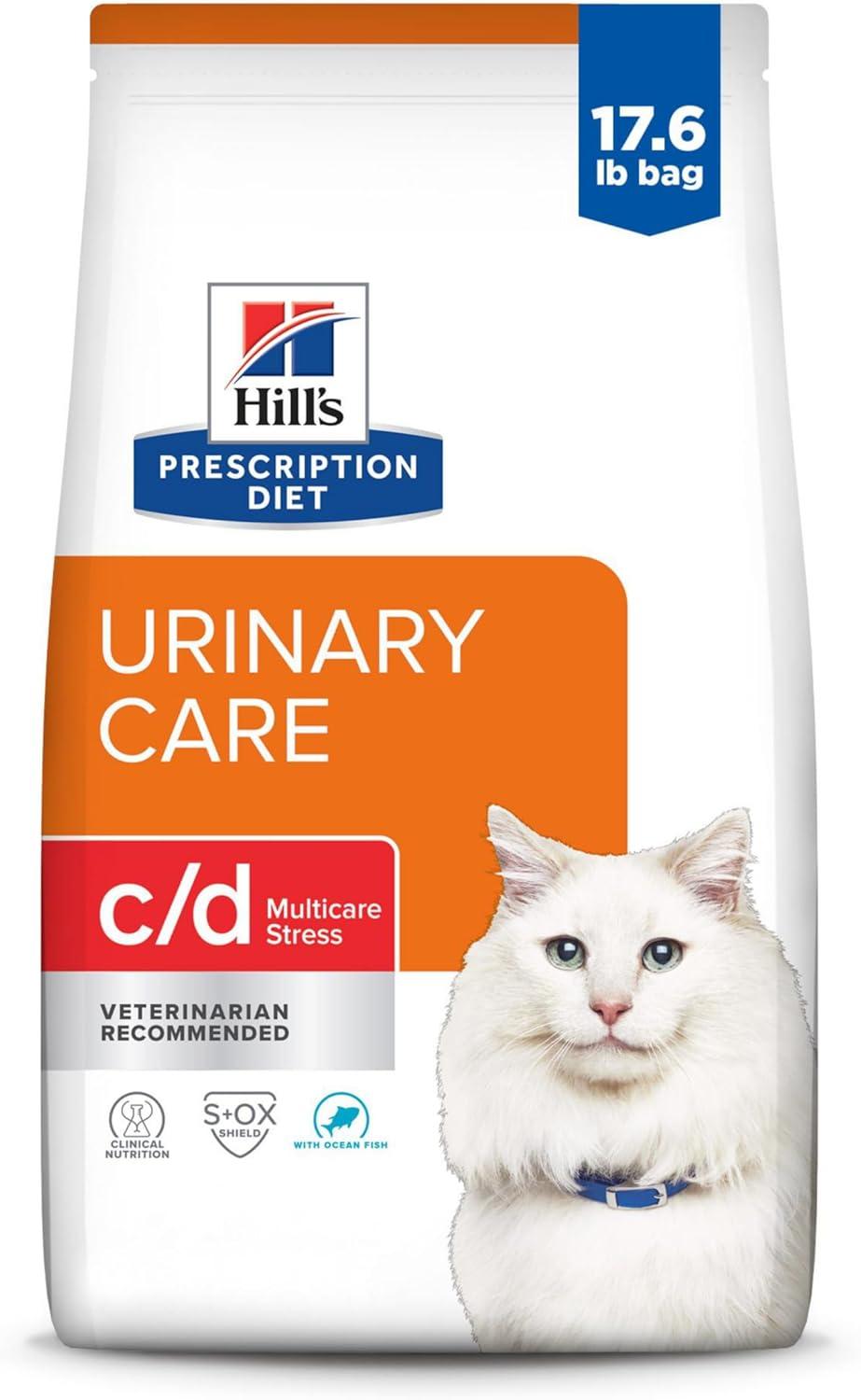 imageHills Prescription Diet cd Multicare Stress Urinary Care Ocean Fish Flavor Dry Cat Food Veterinary Diet 176 lb BagSeafood