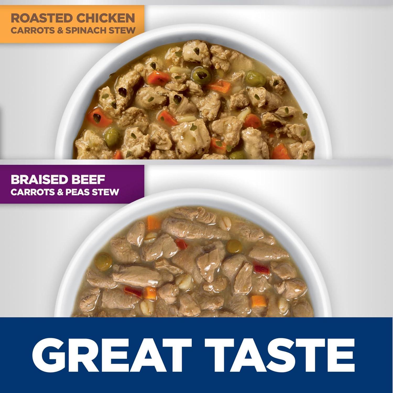 imageHills Science Diet Healthy Cuisine Adult 16 Great Taste Wet Dog Food Variety Pack Roasted Chicken Carrots amp Spinach Braised Beef Carrots amp Peas Stew 125 oz Can Variety Pack Case of 12Variety Pack Roasted Chicken Carrots Spinach Braised Beef Carrots Peas Stew