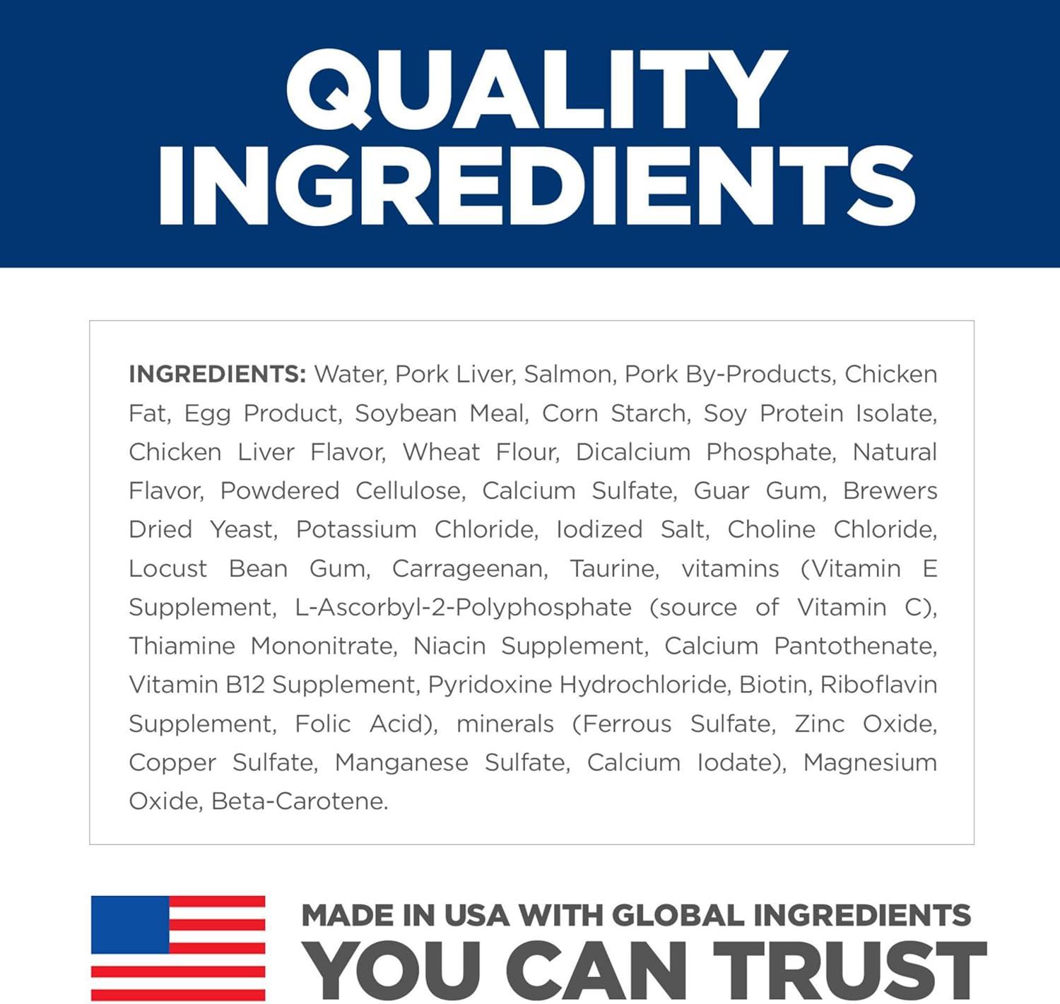 imageHills Science Diet Kitten Kitten Premium Nutrition Wet Cat Food Liver amp Chicken Minced 55 oz Can Case of 24Salmon Minced