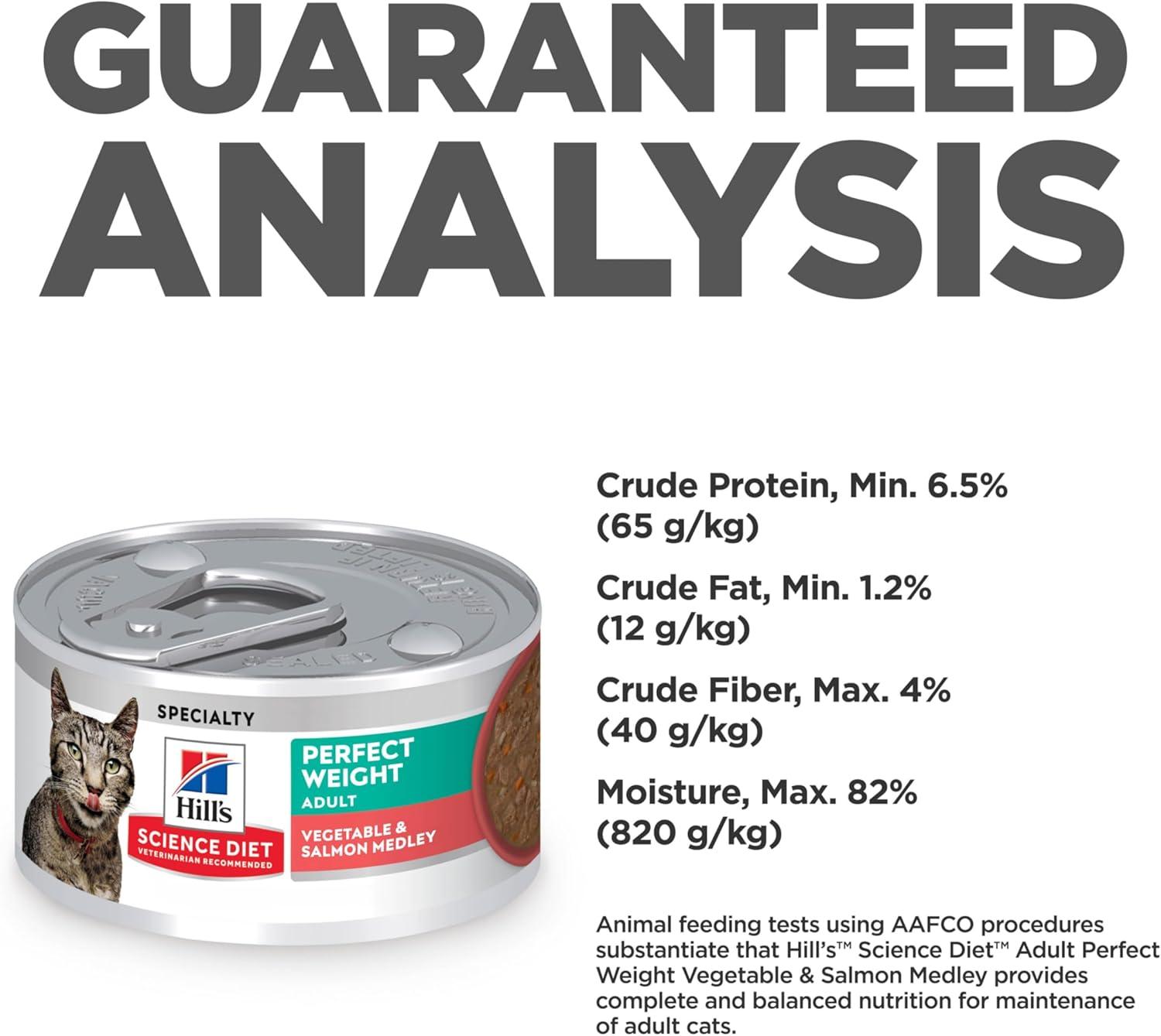 imageHills Science Diet Perfect Weight Adult 16 Weight Management Support Wet Cat Food Chicken amp Roasted Vegetables Stew 29 oz Can Case of 24Salmon Vegetables Stew