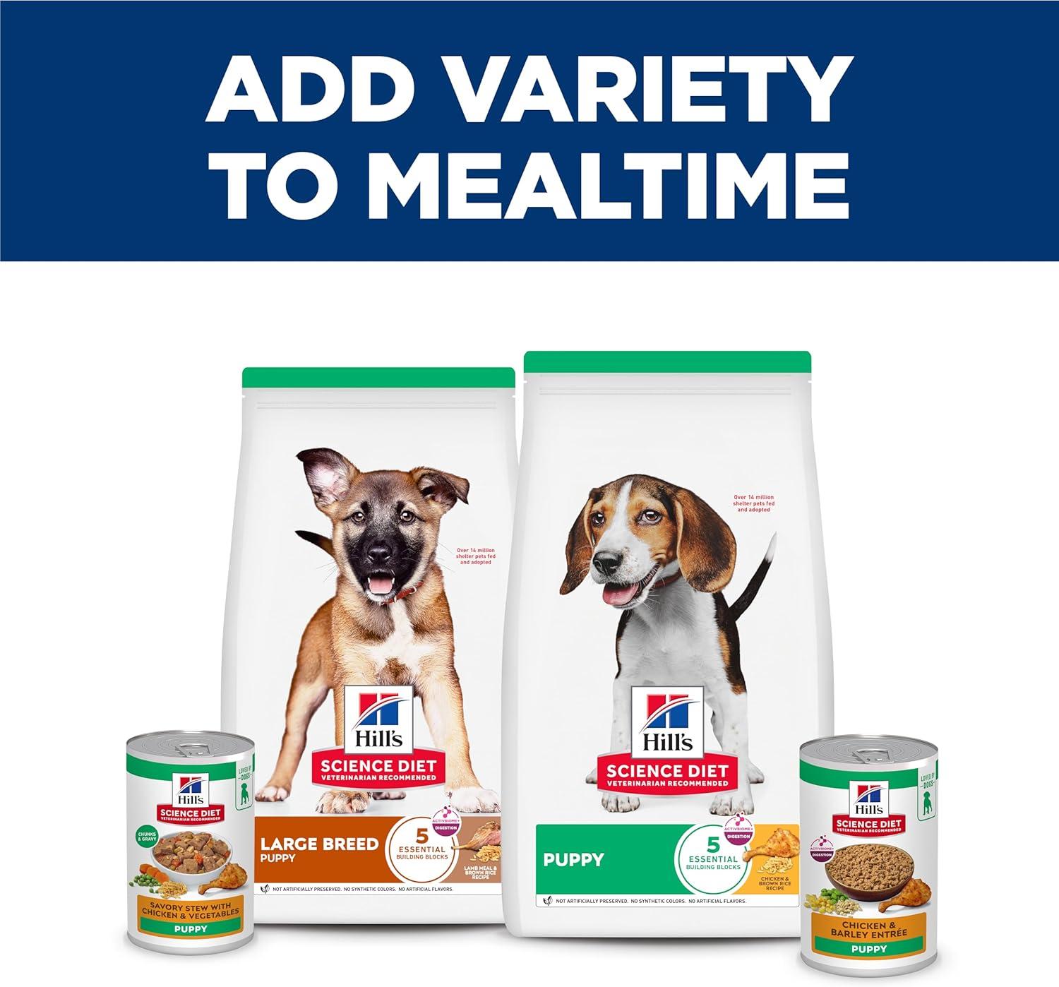 imageHills Science Diet Puppy Puppy Premium Nutrition Wet Dog Food Chicken amp Barley Loaf 13 oz Can Case of 12Chicken Barley Loaf