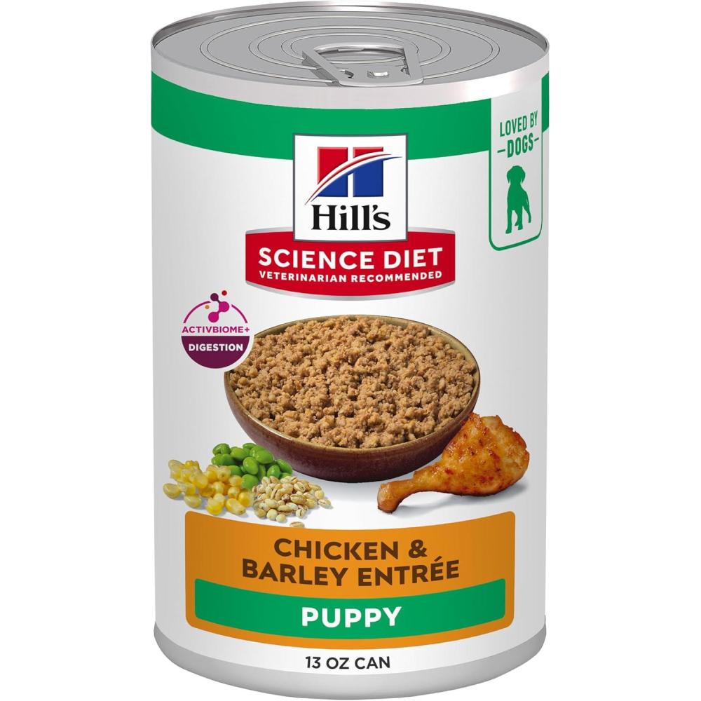 imageHills Science Diet Puppy Puppy Premium Nutrition Wet Dog Food Chicken amp Barley Loaf 13 oz Can Case of 12Chicken  Barley Loaf