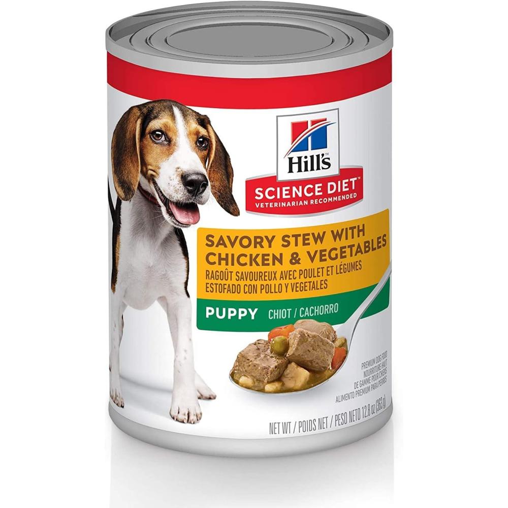 imageHills Science Diet Puppy Puppy Premium Nutrition Wet Dog Food Chicken amp Barley Loaf 13 oz Can Case of 12Chicken Vegetables Stew