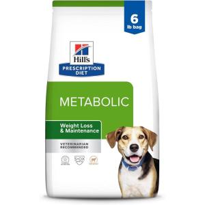 Hill’s Prescription Diet Metabolic Weight Management Chicken Flavor Dry Dog Food, Veterinary Diet, 27.5 lb. Bag(Lamb Meal & Rice)