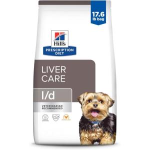 Hill’s Prescription Diet l/d Liver Care Chicken Flavor Dry Dog Food, Veterinary Diet, 17.6 lb. Bag