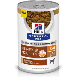 ​Hill’s Prescription Diet k/d Kidney Care + j/d Joint Care Chicken & Vegetable Stew Flavor Wet Dog Food, Veterinary Diet, 12.5 oz. Cans, 12-Pack(Chicken & Vegetable Stew)