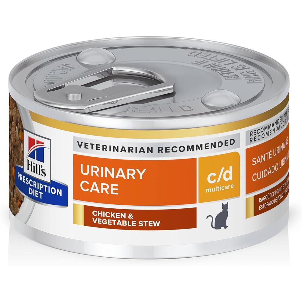 imageHills Prescription Diet cd Multicare Urinary Care with Chicken Wet Cat Food Veterinary Diet 55 oz Cans 24PackChicken  Vegetable Stew