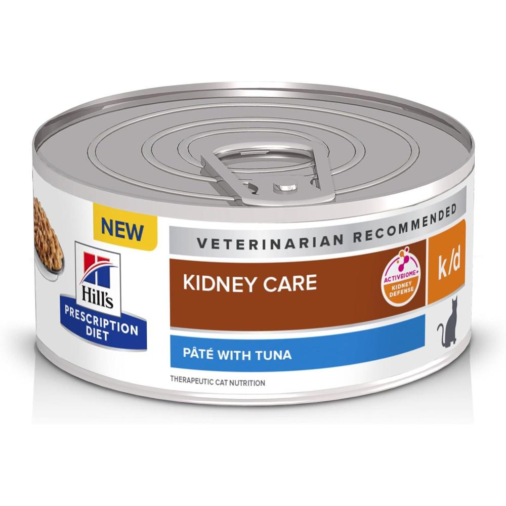 imageHills Prescription Diet kd Kidney Care with Tuna Wet Cat Food Veterinary Diet 55 oz Cans 24PackTuna