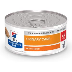 Hill’s Prescription Diet c/d Multicare Stress Wet Cat Food, Chicken, 5.5 oz. Cans, 24-Pack(Chicken)
