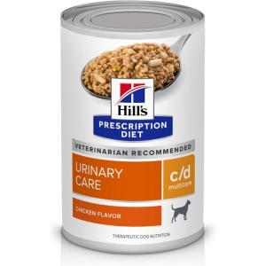 Hill’s Prescription Diet c/d Multicare Urinary Care Chicken Flavor Wet Dog Food, Veterinary Diet, 13 oz. Cans, 12-Pack(Chicken)