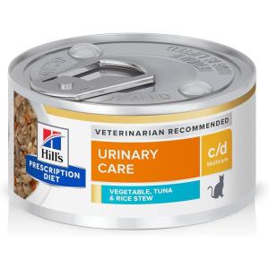 Hill’s Prescription Diet c/d Multicare Urinary Care with Chicken Wet Cat Food, Veterinary Diet, 5.5 oz. Cans, 24-Pack(Tuna & Vegetable Stew)