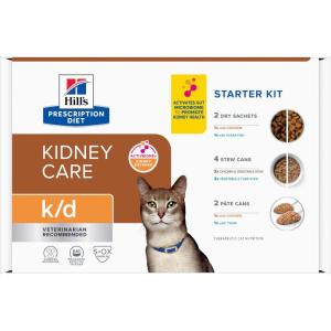 Hill’s Prescription Diet k/d Kidney Care with Tuna Wet Cat Food, Veterinary Diet, 5.5 oz. Cans, 24-Pack(Starter Kit)