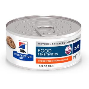 Hill’s Prescription Diet z/d Skin/Food Sensitivities Hydrolyzed Wet Dog Food, Veterinary Diet, 13 oz. Cans, 12-Pack(Chicken)