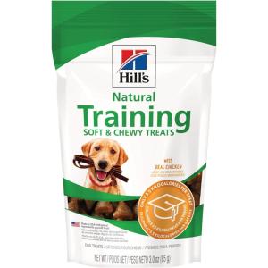 Hill’s Natural Training Soft & Chewy Treats, All Life Stages, Great Taste, Dog Treats, Chicken, 3 oz Bag