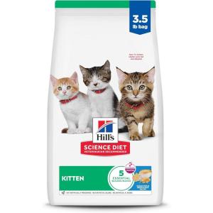 Hill’s Science Diet Kitten, Kitten Premium Nutrition, Dry Cat Food, Chicken Recipe, 15.5 lb Bag(Ocean Fish & Brown Rice)
