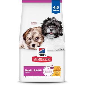 Hill’s Science Diet Puppy Small & Mini Breeds Dry Dog Food, Chicken & Brown Rice, 4.5 lb. Bag(Chicken & Brown Rice)
