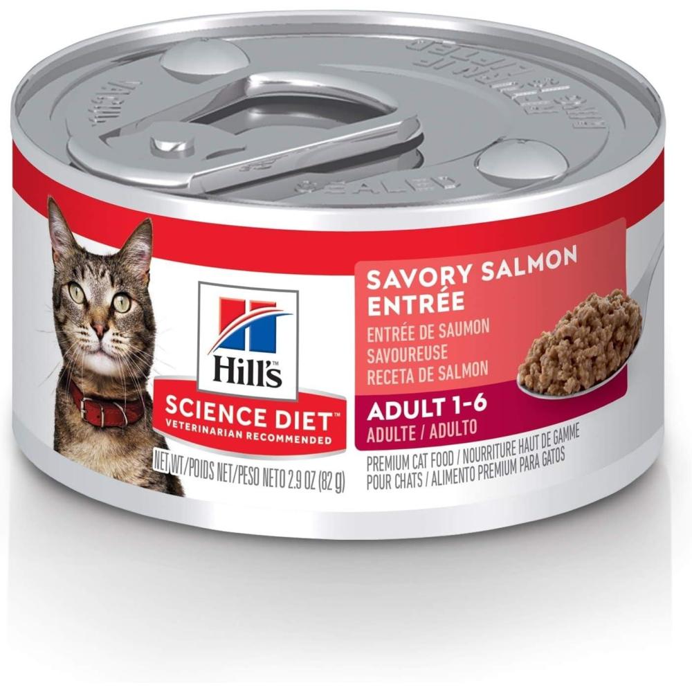 imageHills Science Diet Wet Cat Food Adult Savory Salmon Recipe 29 oz Cans 24pack