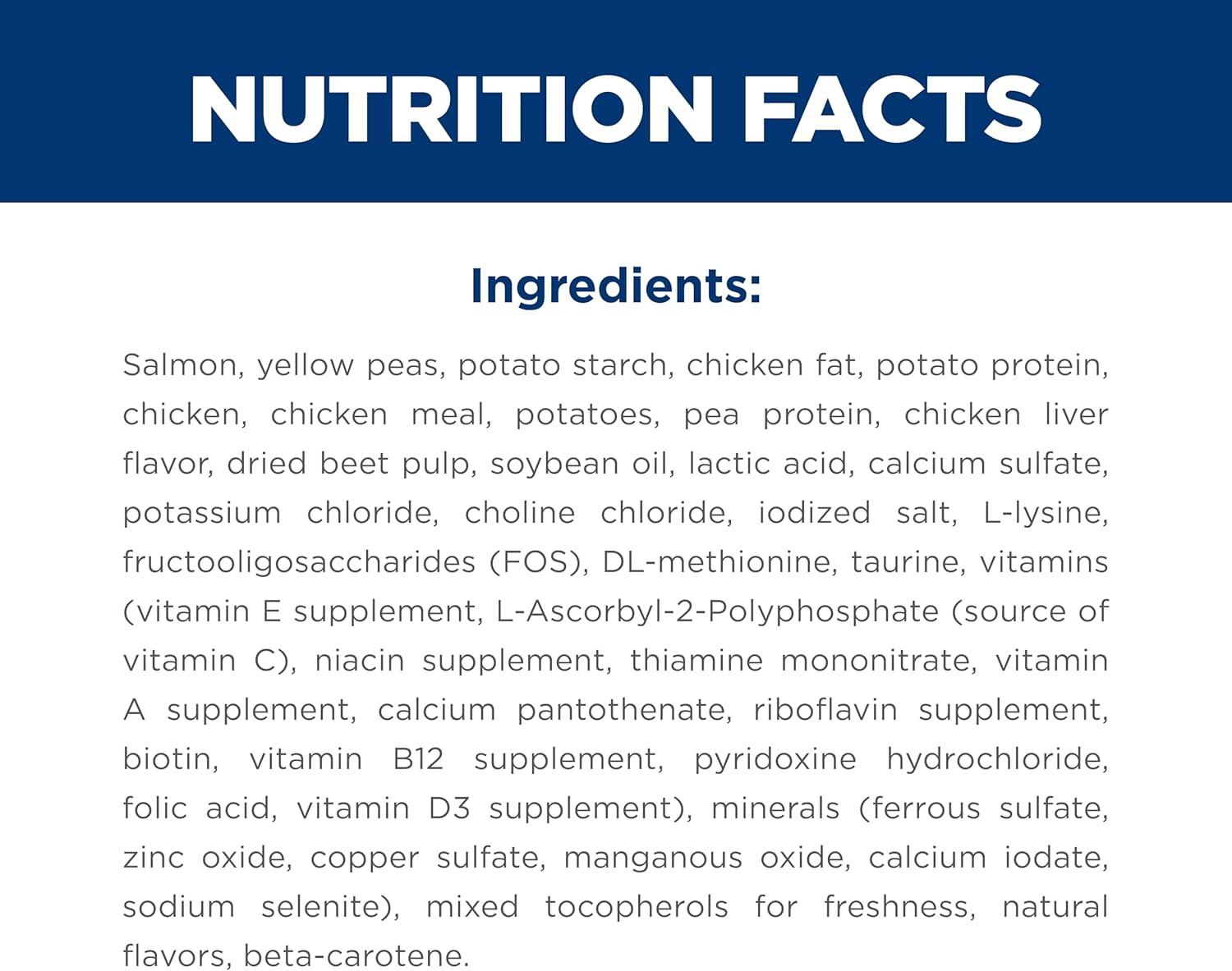 imageHills Science Diet Adult 16 Sensitive Stomach amp Skin Dry Cat Food Grain Free Salmon amp Yellow Peas 13 lb Bag Updated Formula