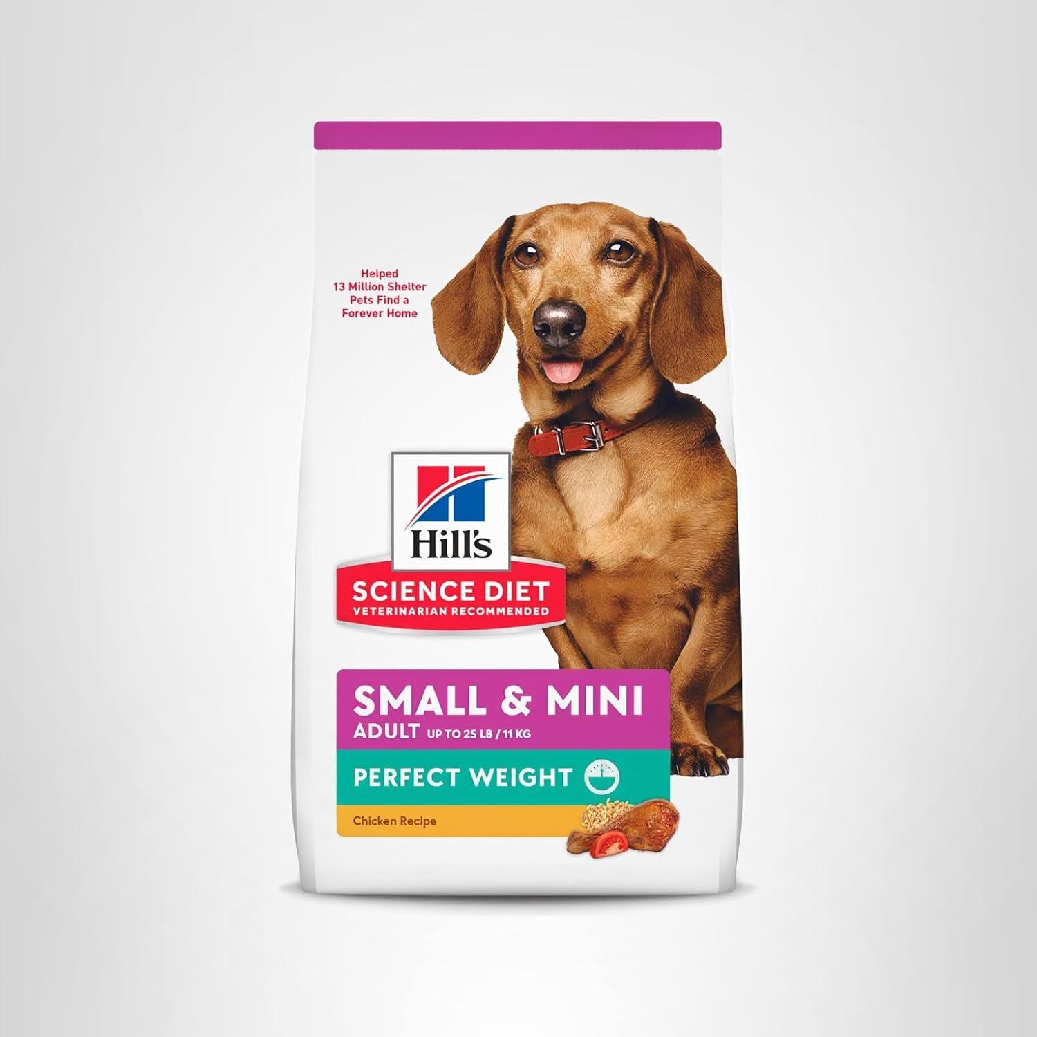 imageHills Science Diet Perfect Weight Adult 16 Small amp Mini Breeds Weight Management Support Dry Dog Food Chicken Recipe 125 lb BagChicken