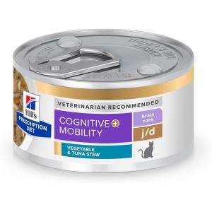 Hill’s Prescription Diet Brain Care + j/d Joint Care Tuna & Vegetable Stew Wet Cat Food, 24 x 2.9 oz Case