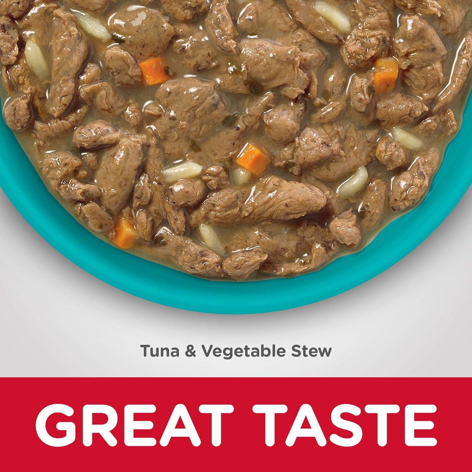 imageHills Science Diet Adult 7 Senior Vitality Wet Cat Food Tuna amp Vegetable Entree 29 oz Cans 24Pack