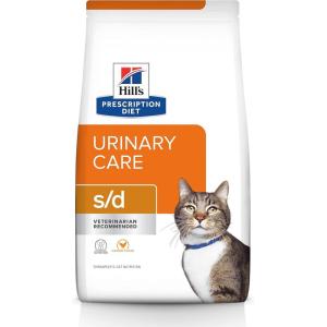 Hill’s Prescription Diet s/d Urinary Care Chicken Flavor Dry Cat Food, Veterinary Diet, 4 lb. Bag(White)